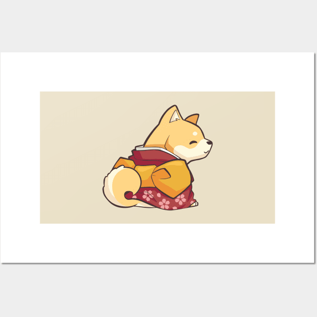 Kimono Shiba Inu Wall Art by Bobblejot